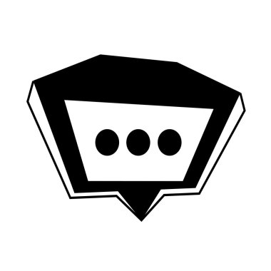 Konuşma balonu simgesinin illüstrasyon simge tasarım