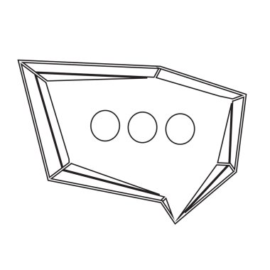 Konuşma balonu simgesinin illüstrasyon simge tasarım