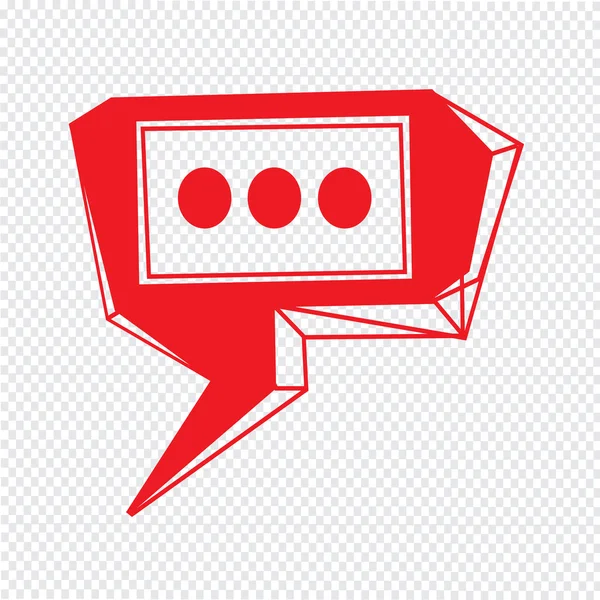 Konuşma balonu simgesinin illüstrasyon simge tasarım