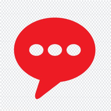 Konuşma balonu simgesinin illüstrasyon simge tasarım