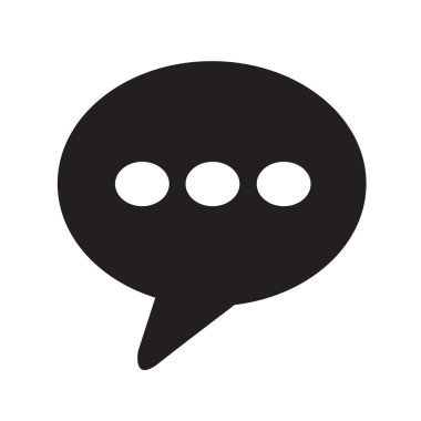 Konuşma balonu simgesinin illüstrasyon simge tasarım