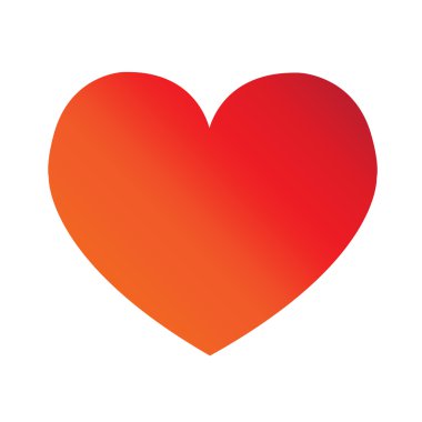 Kalp simgesi illüstrasyon işareti tasarım