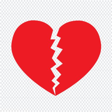 Kalp simgesi illüstrasyon işareti tasarım