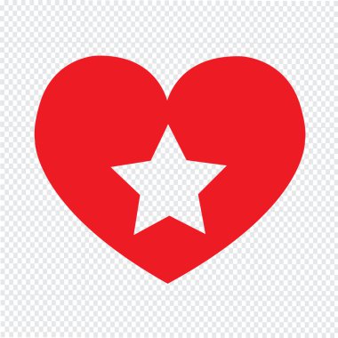 Kalp simgesi illüstrasyon işareti tasarım