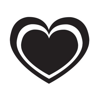 Kalp simgesi illüstrasyon işareti tasarım