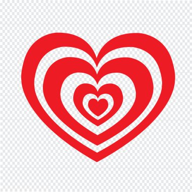 Kalp simgesi illüstrasyon işareti tasarım