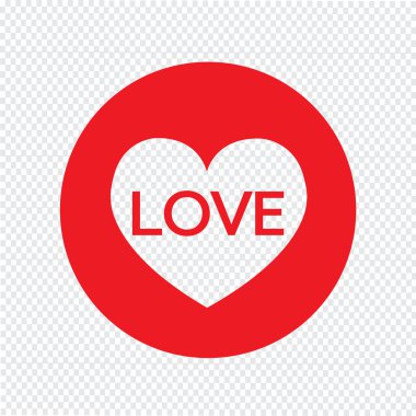 Kalp simgesi illüstrasyon işareti tasarım