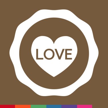 Kalp simgesi illüstrasyon işareti tasarım