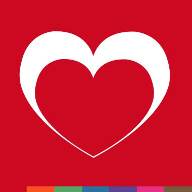 Kalp simgesi illüstrasyon işareti tasarım