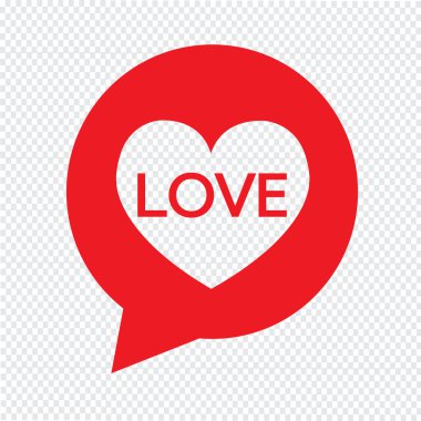 Kalp simgesi illüstrasyon işareti tasarım