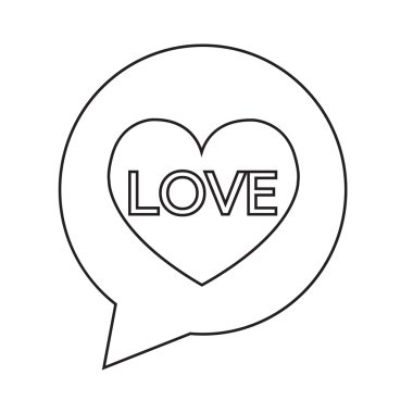 Kalp simgesi illüstrasyon işareti tasarım