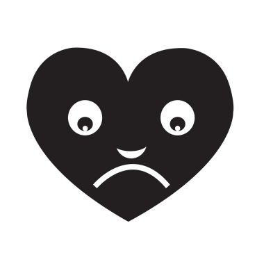 Kalp yüz duygu simgesi illüstrasyon işareti Tasarla