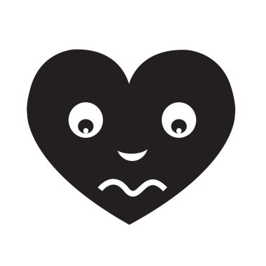 Kalp yüz duygu simgesi illüstrasyon işareti Tasarla