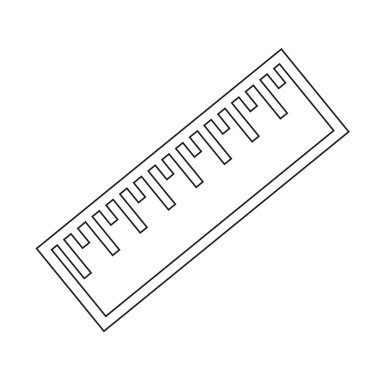Cetvel simgesi illüstrasyon işareti Tasarla