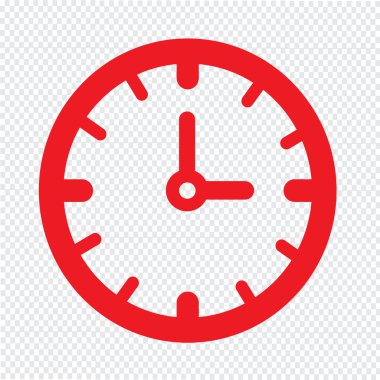 Saat saat simgesi illüstrasyon işareti tasarım