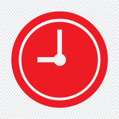 Saat saat simgesi illüstrasyon işareti tasarım