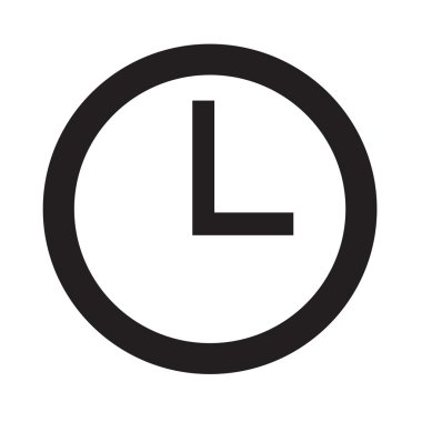 Saat saat simgesi illüstrasyon işareti tasarım