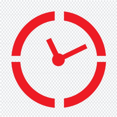 Saat saat simgesi illüstrasyon işareti tasarım