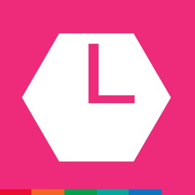 Saat saat simgesi illüstrasyon işareti tasarım