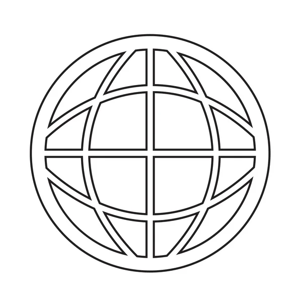 Ícone do globo Design de ilustração — Vetor de Stock