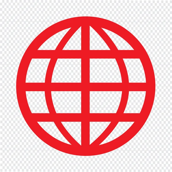 Icono del globo Diseño de ilustración — Archivo Imágenes Vectoriales