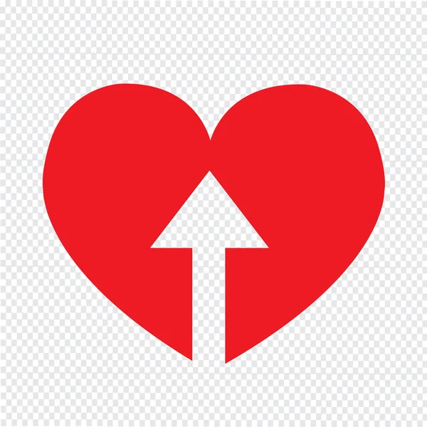 Heart icon Illustration sign design — Stock Vector