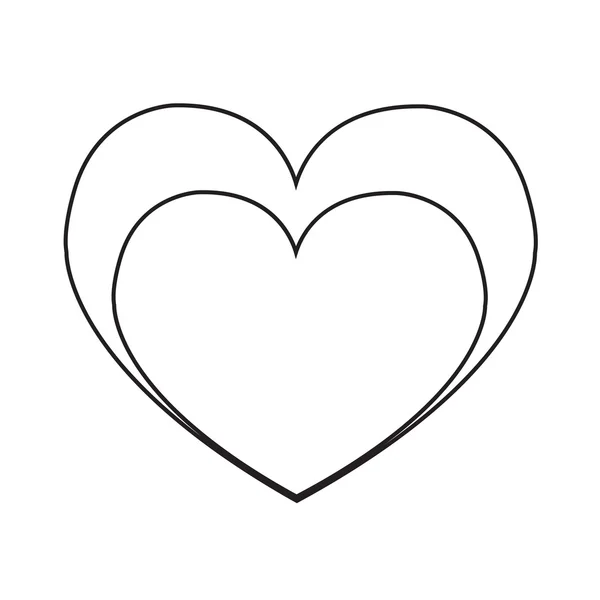 Icono del corazón Ilustración signo de diseño — Vector de stock