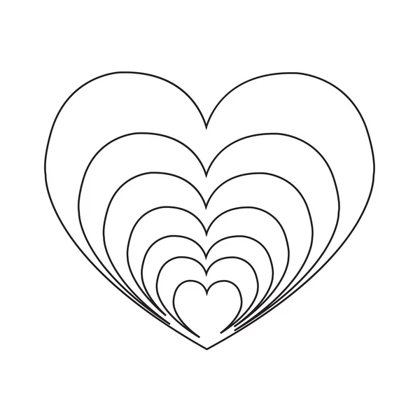 Icono del corazón Ilustración signo de diseño — Vector de stock