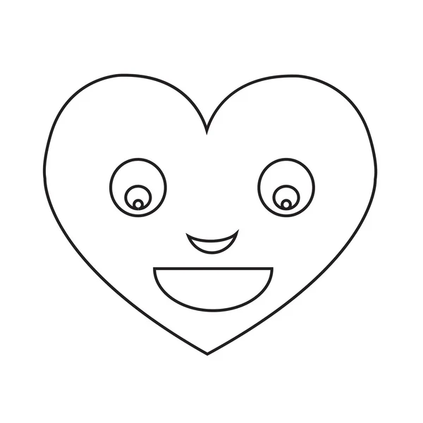Serce twarz emocja ikona ilustracja wzór znak — Wektor stockowy