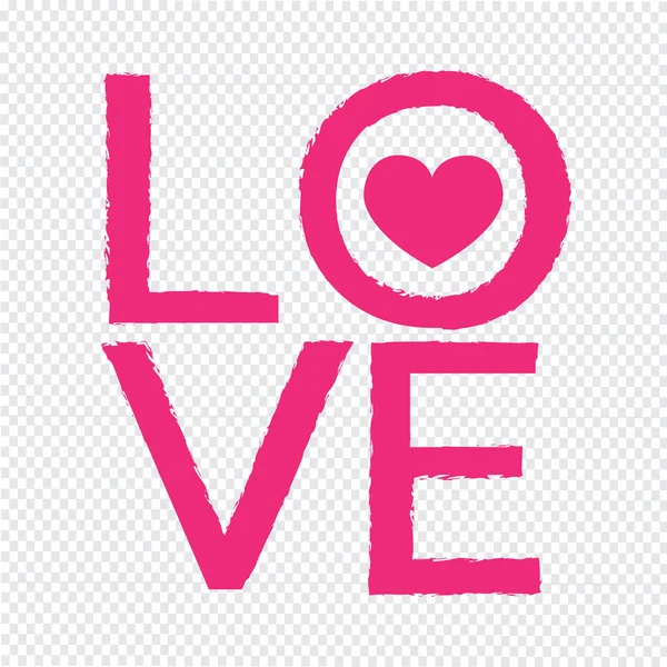 Sevgililer günü kartı kalp illüstrasyon tasarımı ile — Stok Vektör