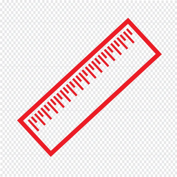 Лінійка значок ілюстрація знак дизайн — стоковий вектор