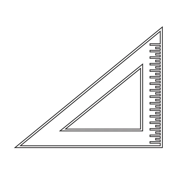 Icône règle triangle Illustration signe conception — Image vectorielle