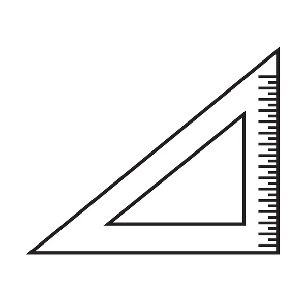 三角形の定規アイコン イラスト サイン デザイン — ストックベクタ