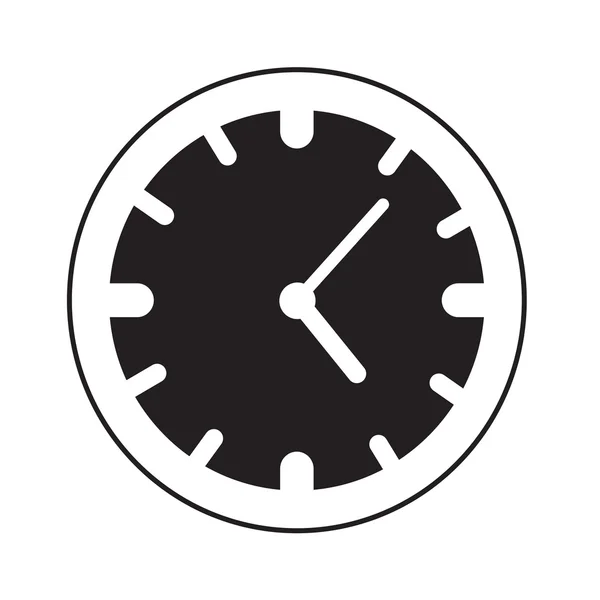Time Clock icona Illustrazione segno di design — Vettoriale Stock