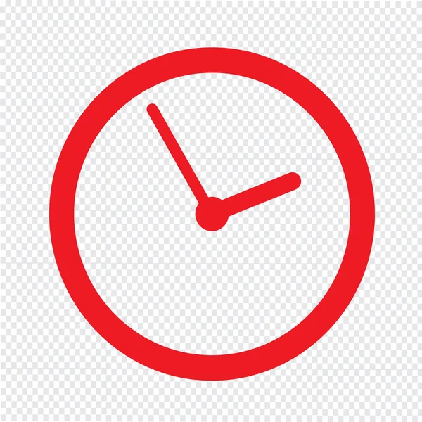 Horloge de temps icône Illustration signe conception — Image vectorielle