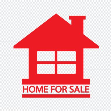 Satılık ana sayfa simge illüstrasyon tasarım