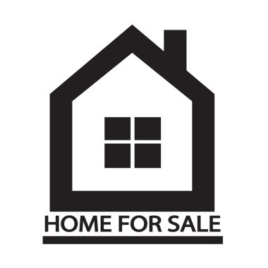 Satılık ana sayfa simge illüstrasyon tasarım