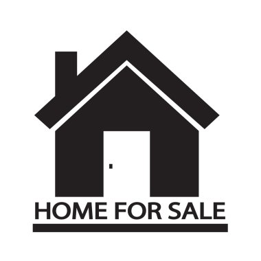 Satılık ana sayfa simge illüstrasyon tasarım