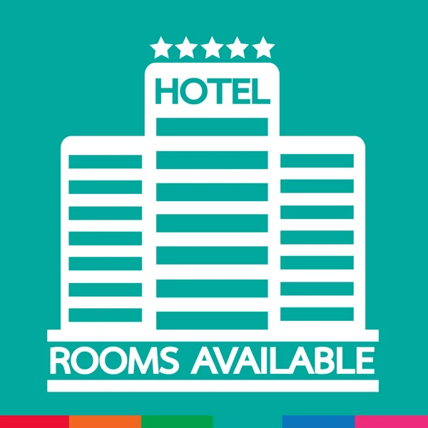 Hotel Rooms Available icon Illustration design — Stock Vector