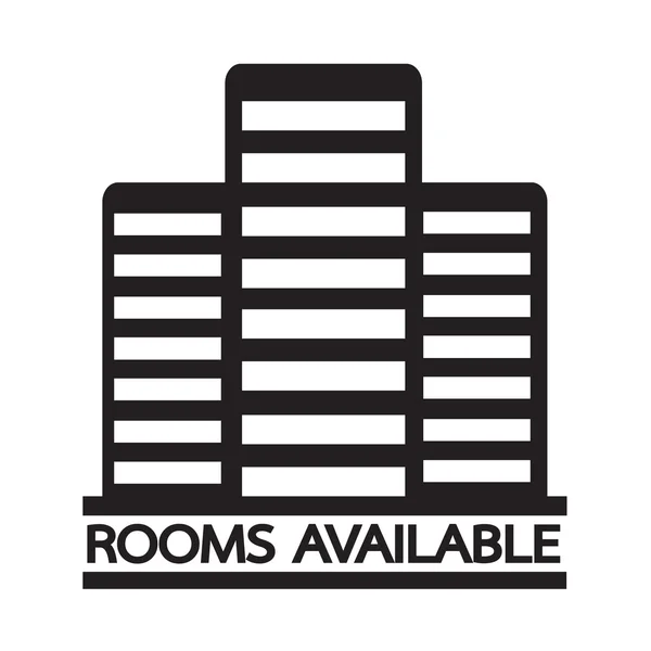 Hotel Rooms Available icon Illustration design — Stock Vector