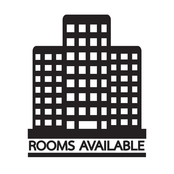 Hotel Rooms Available icon Illustration design — Stock Vector