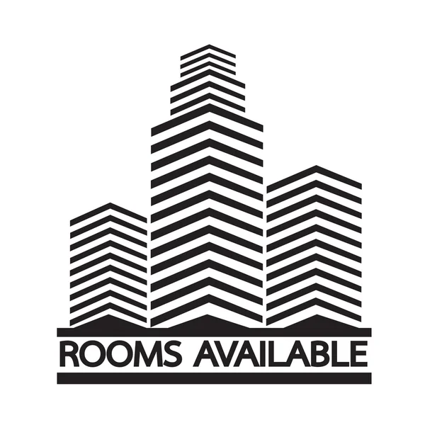 Hotel Rooms Available icon Illustration design — Stock Vector