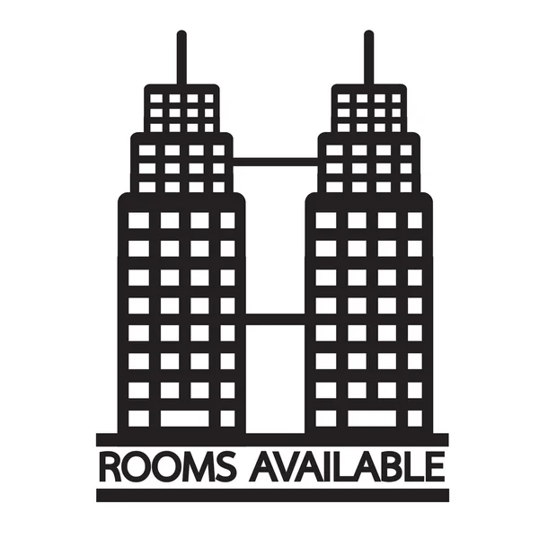 Hotel Rooms Available icon Illustration design — Stock Vector