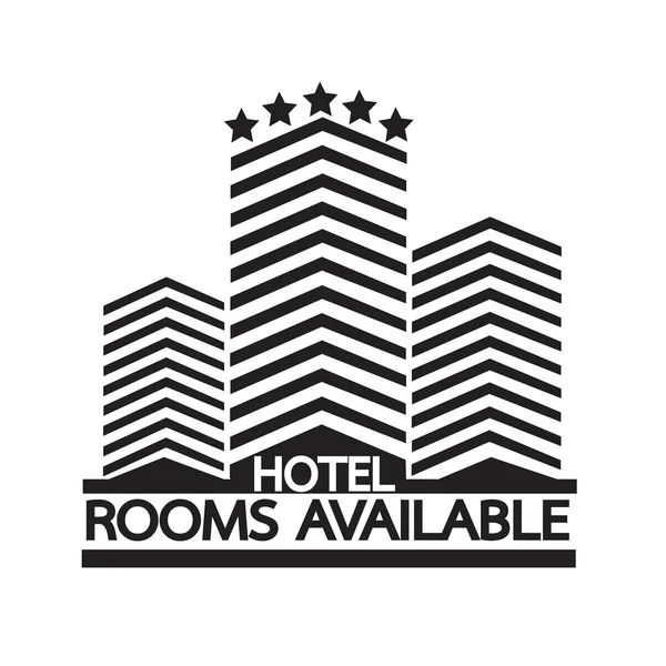 Hotel Rooms Available icon Illustration design — Stock Vector