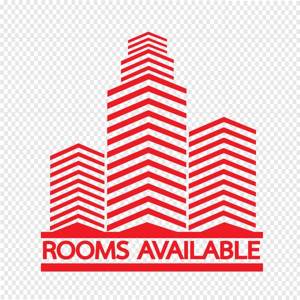 Hotelzimmer verfügbar Symbol Illustration Design — Stockvektor