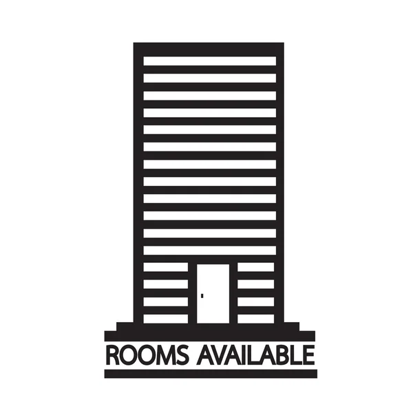 Habitaciones del hotel Icono disponible Ilustración diseño — Archivo Imágenes Vectoriales