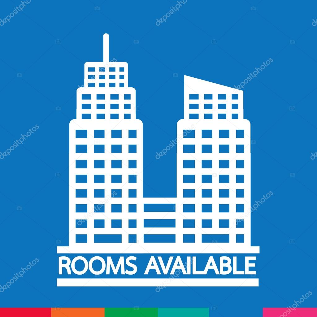 Hotel Rooms Available icon Illustration design