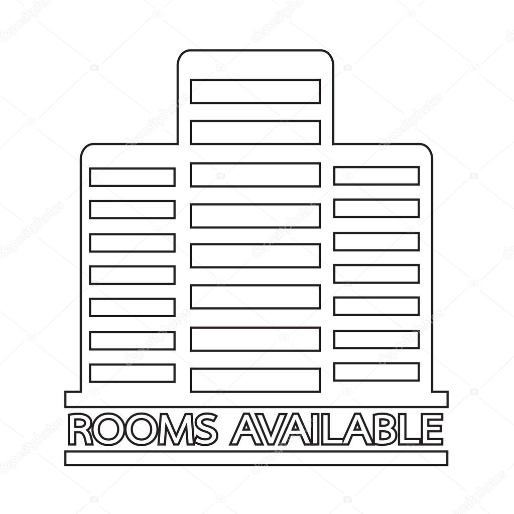 Hotel Rooms Available icon Illustration design