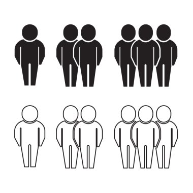 insanlar simge çizimi tasarımı