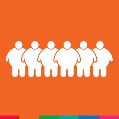 Fat People Icon Illustration design clipart
